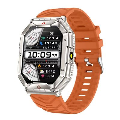 Harga yang bagus Customisable UI Square Shape Smart Watch Liquid Silicone Strap Smart Watch Olahraga on line