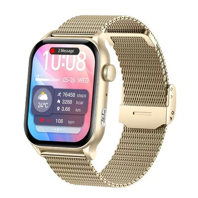 Harga yang bagus 1.53 inci Android Square Smartwatch Dukungan BLE5.3 Pengisian Magnetik on line