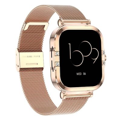 Harga yang bagus Android 4.4 Square Shape Smart Watch NFC Rectangle Shape Smartwatch Pelatihan Pernafasan on line