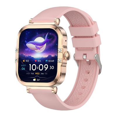 Wearable Smartwatch Bergaya Bentuk persegi Tahan air Umur baterai panjang