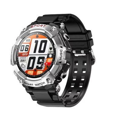 Rainbuvvy T96 perak 2-in-1 musik olahraga smart watch Bluetooth panggilan pedometer