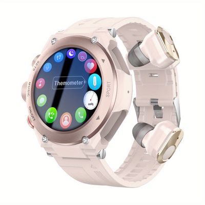 Jam tangan pintar TWS tahan air dengan musik lokal dan earbud nirkabel untuk kesenangan maksimal