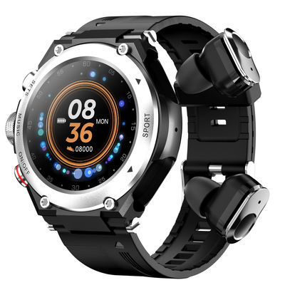 Tingkatkan Gaya Hidup Aktif Anda dengan TWS Smart Watch Wireless Earbuds dan Fitness Tracker Rainbuvvy T96 perak