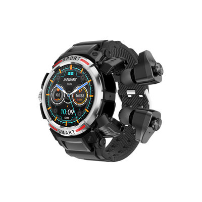 Harga yang bagus 1.43Inch Display Smart Watch TWS Headset Bentuk Bulat Dengan Multi Bahasa on line