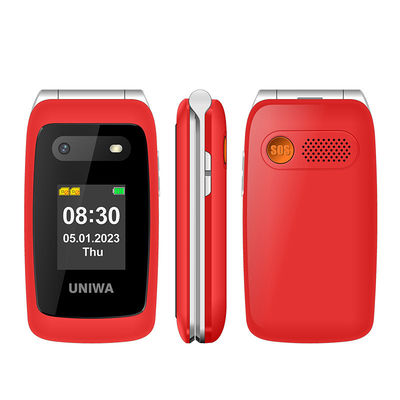 4G Flip Senior Friendly Smartphone Dual Screen Buku Telepon Besar Ponsel Seluler Untuk Orang Tua