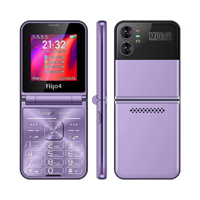 Harga yang bagus Lansia F265 2.55 '' 4 SIM Card Flip Button Telepon 1400mAh Kamera Bluetooth FM Radio 2G on line