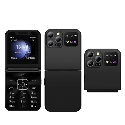 Harga yang bagus A50 Pro Flip Mobile Phone Dual SIM Call Recording Speed Dial Torch Magic Voice 2.4