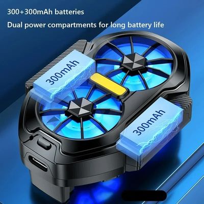 Harga yang bagus FS01 Dual Fan Mobile Phone Cooler untuk Ponsel Opsi plug-in isi ulang on line