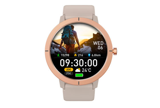 Jam Tangan Pintar Wanita Pria 5ATM Tahan Air GPS Built-in Dual-band GNSS Bluetooth Emas Dan Dilengkapi Bluetooth