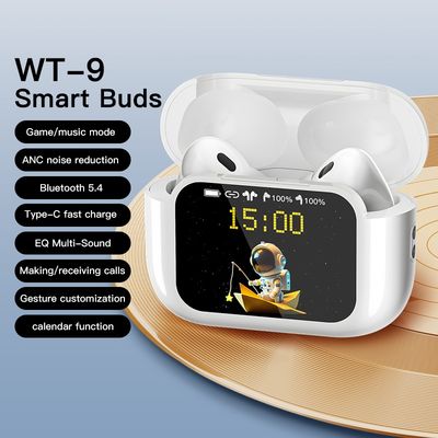 Harga yang bagus WT-9 Layar sentuh Bluetooth Earphone nirkabel Kontrol APP dapat diisi ulang on line