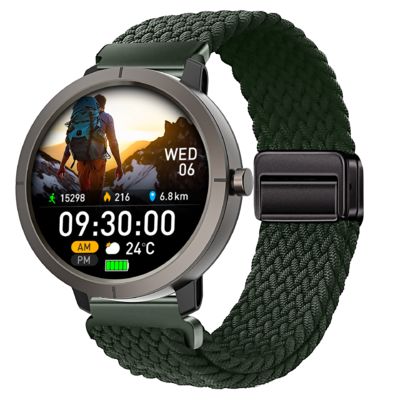 Harga yang bagus DM76 Jam Tangan Pintar Olahraga GPS Ultra-tipis 1.32'' AMOLED Panggilan BT 50M Tahan Air Kompas Detak Jantung on line