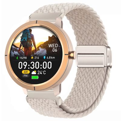 Harga yang bagus Jam Tangan Pintar Wanita Pria 5ATM Tahan Air GPS Built-in Dual-band GNSS Bluetooth Emas Dan Dilengkapi Bluetooth on line