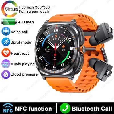 Harga yang bagus GT98 Headphone Smart Watch,1.53 inci, Dukungan Bluetooth Call / NFC / denyut jantung on line