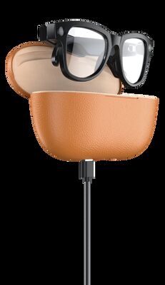 AI Smart Glasses Featuring 8MP Camera Video Recording Bluetooth Call Music Play Box Pengisian