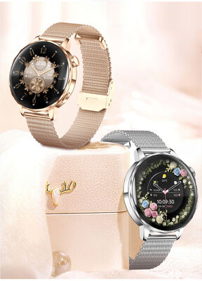 Harga yang bagus Bluetooth Call Olahraga Kebugaran Gelang Waterproof Musik Detak Jantung Tidur Wanita Kesehatan Smartwatch on line