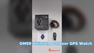 Jam Tangan Pintar GPS Sport DM59, Layar HD AMOLED 1,43 Inci