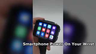 VP999 Jam Tangan Pintar 2.4 Inci Layar AMOLED Besar Penyimpanan 64GB GPS WiFi Slot Kartu SIM Baterai 1500MAh Goo