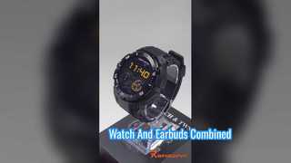 NFC Headset Jam Tangan Pintar 2 In 1 TWS Headphone Bluetooth Speaker Mini Panggilan Musik Pemantauan Kesehatan Pria Wat